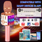 Amazmic Karaoke Microphone For Adults, Wireless Bluetooth Microphone For Singing Portable Karaoke Machine Handheld With Led Lights, Gift For Kids Adults Birthday Party, Home Ktv(Rose Gold)