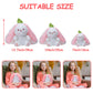 MIAODAM Bunny Stuffed Animal, Reversible Strawberry Rabbit Plush, 7 Cuddle Toy, Cute Doll for Easter & Gifts