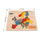 Ekoplay Europe Map Wooden Jigsaw Puzzle - 33 Pieces, Educational Toy for Kids Ages 3+, 27.5 cm x 32.5 cm