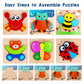 Toddlers Wooden Animal 6 Pack Puzzles
