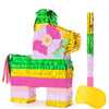 WERNNSAI Hawaiian Donkey Piata - Rainbow Donkey Pinata for Summer Party Supply Cinco De Mayo Luau Carnivals Favor Mexican Fiesta