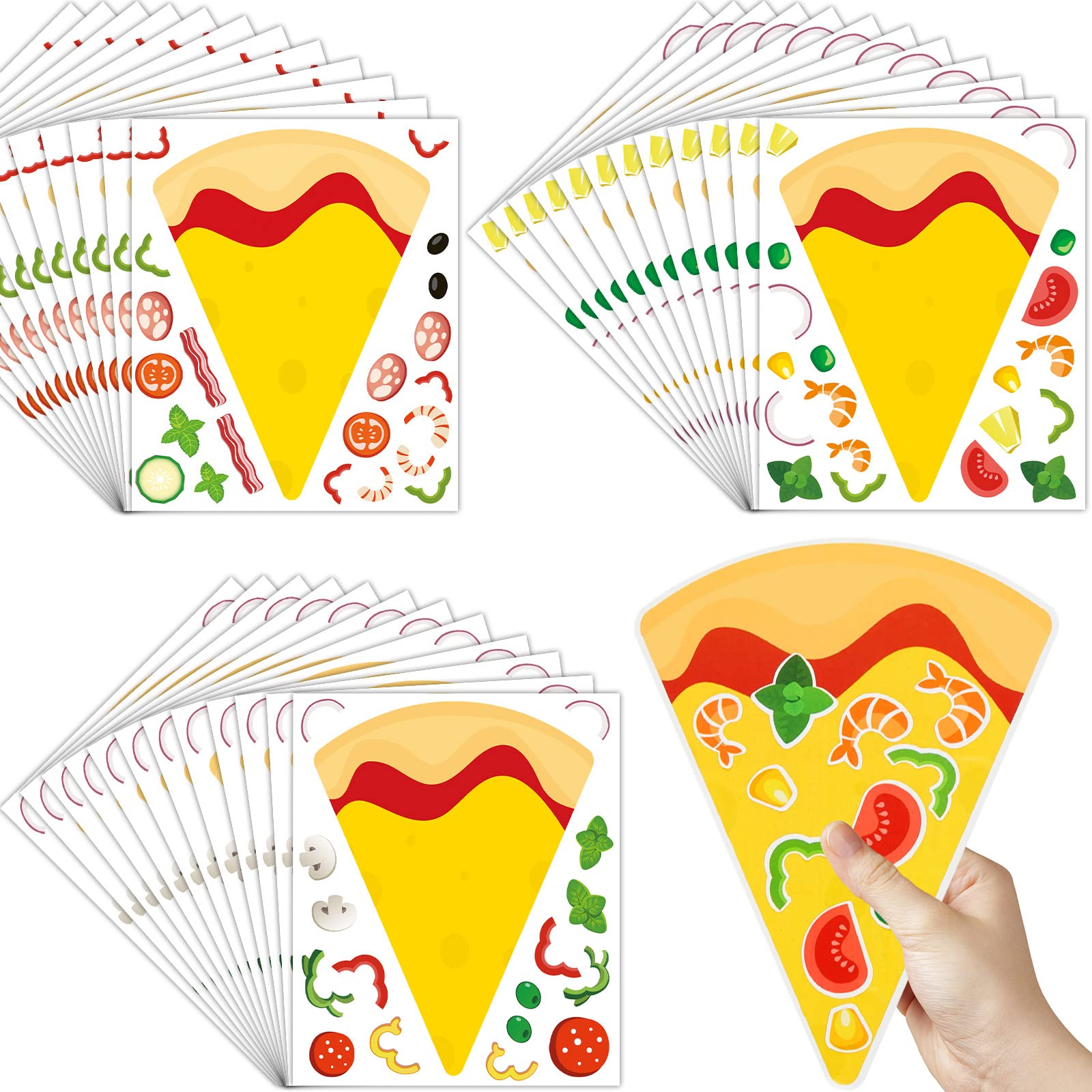 36 Sheets Make A Pizza Stickers For Kids, Make Your Own Pizza Stickers Pizza Crafts Pizza Party Supplies Turtle Party Decorations Turtle Party Favors For Diy Arts Birthday Games Pizza Family Night