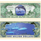 American Art Classics Dolphin Novelty $Million$ Dollar Bill Collectible In Collector Grade Currency Holder - Best Gift For Lovers Of Dolphins