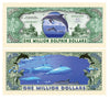 American Art Classics Dolphin Novelty $Million$ Dollar Bill Collectible In Collector Grade Currency Holder - Best Gift For Lovers Of Dolphins