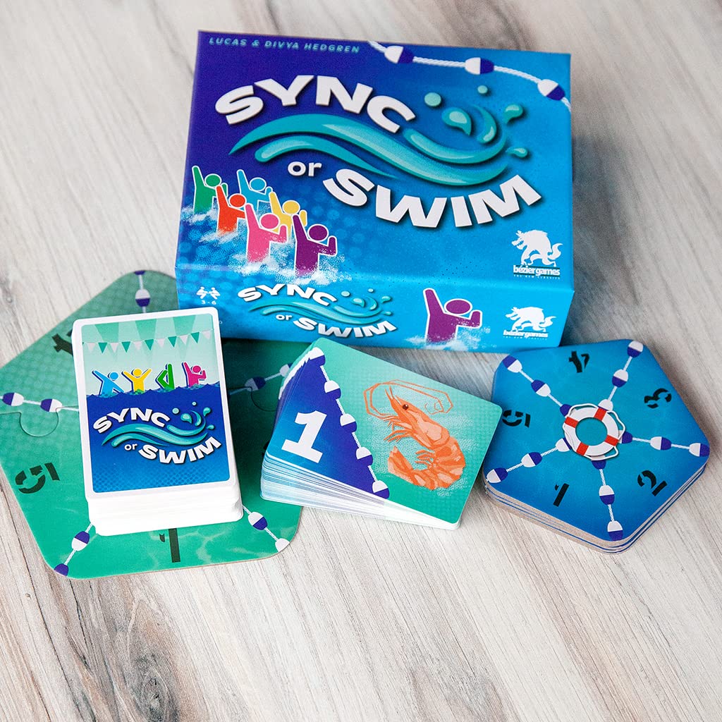 Sync or Swim  Fast and Fun Game  Strategic Card Game  Friendly Party Game  Fun Game for Teens & mature-themeds  Cooperative Game  Endless Replayability