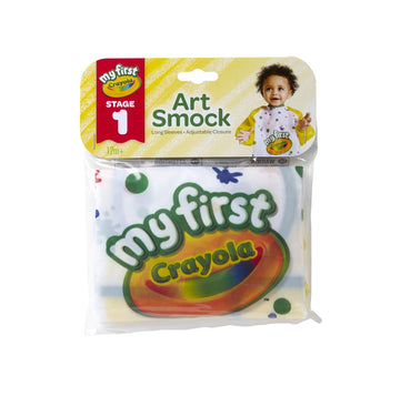 Crayola Art Smock for Toddlers, Small Waterproof Bib, Best Fit for Age 1 (12 Months), 1 x 7-1/5 x 8-1/10 In