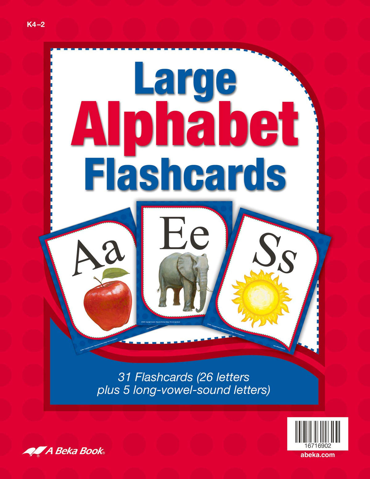 Large Alphabet Flashcards  Abeka Kindergarten 1St And 2Nd Grade 1, 2 Letter Recognition Reading Program Large Letter Cards