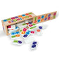 Melissa & Doug Dominoes Game - 28 Colorful Wooden Tiles in Storage Box, Multi-color