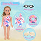 Msyo Doll Swimsuit Set For 18-Inch Doll, 7 Pcs Doll Swimming Accessories, 18-Inch Doll Bathing Suit Set, Fashion Doll Water Play