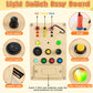 Montessori Busy Board Toddler Toys,Wooden Sensory Toys For Toddlers 1-3 With Led Light Up Buttons Baby Educational Toy Gifts For