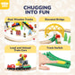 Toy Life Train Set 60Pcs Wooden Train Set With Crane, Wooden Train Tracks Toy Train Set For Toddlers 2-4 3-5, Kids Toys For 3 Year Old Boys - Fits Thomas Brio Melisa Chugginton Train Track Set
