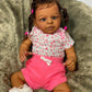 Reborn Baby Dolls Black Girl 23 Inch Soft Body Realistic-Newborn Anatomically Correct Real Life Baby Dolls African American Long