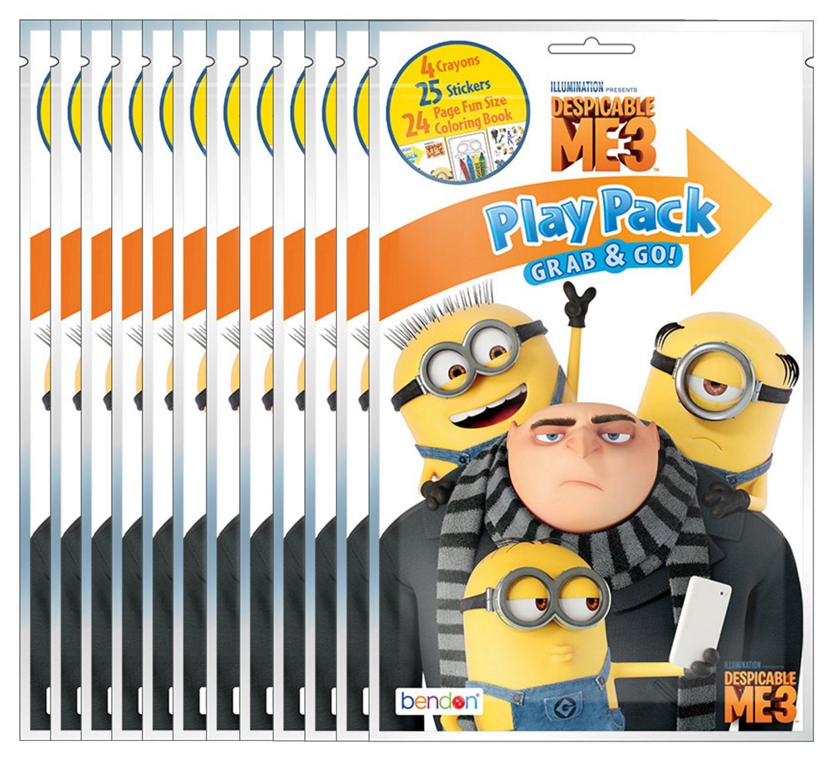 KaleidoQuest Bundle of 12 Illuminations Despicable Me 3 Grab & Go Play Packs