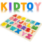 Attmu Wooden Puzzles For Toddlers, Alphabet Puzzle And Number Puzzle, 2 In 1 Preschool Educational Learning Toys With Chunky Wood Abc Puzzle Board, For Girls Boys Kindergarten Set Of 2