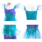 Danvren Princess Dress Up Little Girls Mermaid Tail Costume Toddler Mermaid Dress Halloween Costumes with Crown
