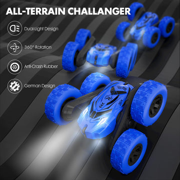 Remote Control Car for Boys 4-7, RC Cars with Headlights Double-Sided Driving 360 Flips Rotating for Kids Ages 4+ Year Old, RC S