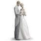 Lladró Porcelain Figurine Of A Wedding Couple United Forever. Decorative Groom And Bride Wedding In Glossy Porcelain.