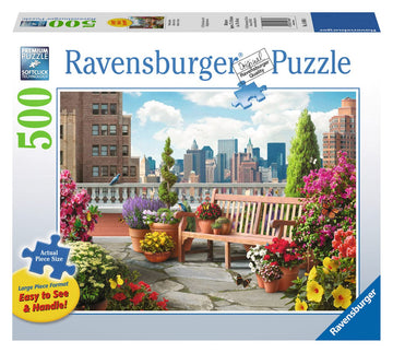 Ravensburger Rooftop Garden Jigsaw Puzzle | 500 Large, Unique Pieces | Premium Quality With Softclick Technology | Ideal For Adults & Kids