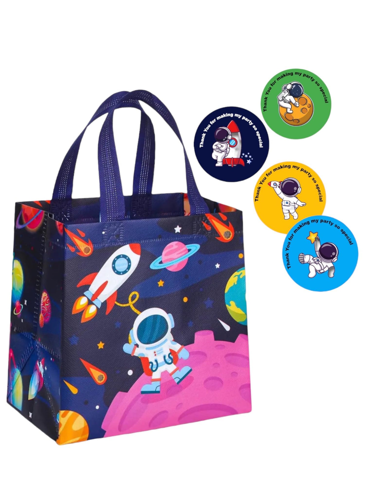 Le Delite pace Theme Party Favor Gift Bags 10 Pcs With thank you for coming to my party stickers For Return Gifts| Gift Bags Goo