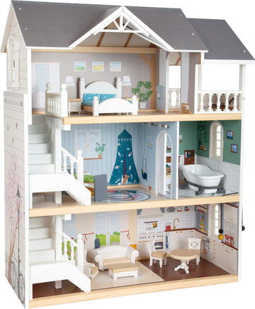 Small Foot Wooden Toys Urban Villa Doll House Playset Collection Designed For Children Ages 3+ Years, Gray (11802), 82 X 51.1 X 15 Cm
