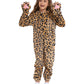 Cat Costume For Kids Cat Noir Costume Girls Onesie Black Cat Costume Child Halloween Cosplay Outfits (Cheetah, Large)
