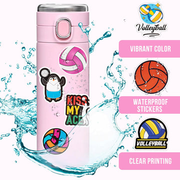 200Pcs Waterproof Volleyball Stickers - Large Vinyl Volleyball Stickers For Water Bottles, Volleyball Gifts For Teen Girls Team