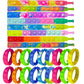 Kapibarasensei 25Pcs Push Pop Fidget Toy Fidget Bracelet, Durable And Adjustable, Multicolor Stress Relief Finger Press Bracelet For Kids And Adults Adhd Add Autism