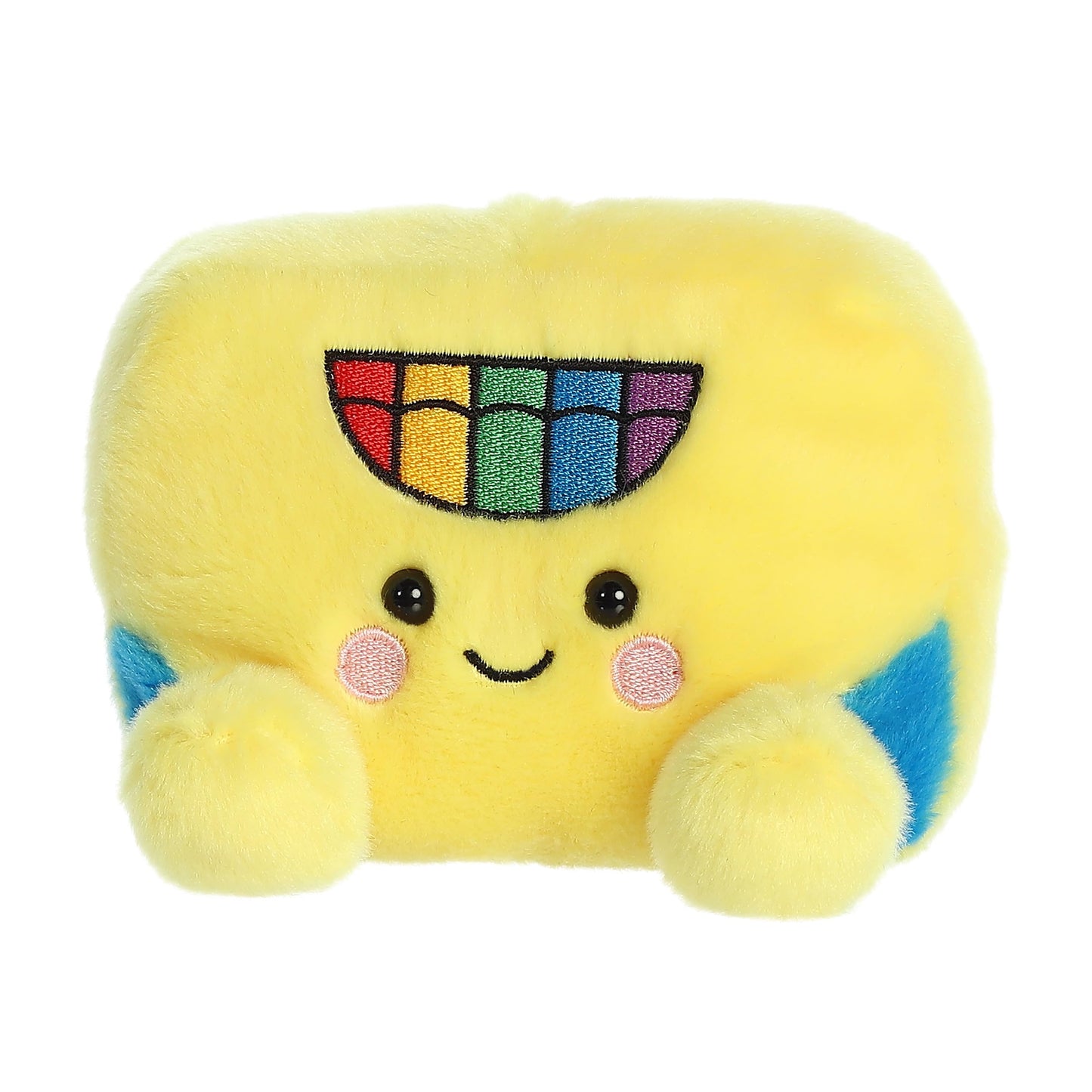 Aurora® Palm Pals™ Doodle Crayon Box™ Stuffed Animal, 5" Yellow, Small, Polyester - Collectible Pocket-Sized Fun