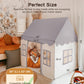 Large Kids Tent With Mat, Star Lights, Tissue Garland, Play Tent Indoor & Outdoor, Kids Play Tent For Girl & Boy Aged 3+, Kids T