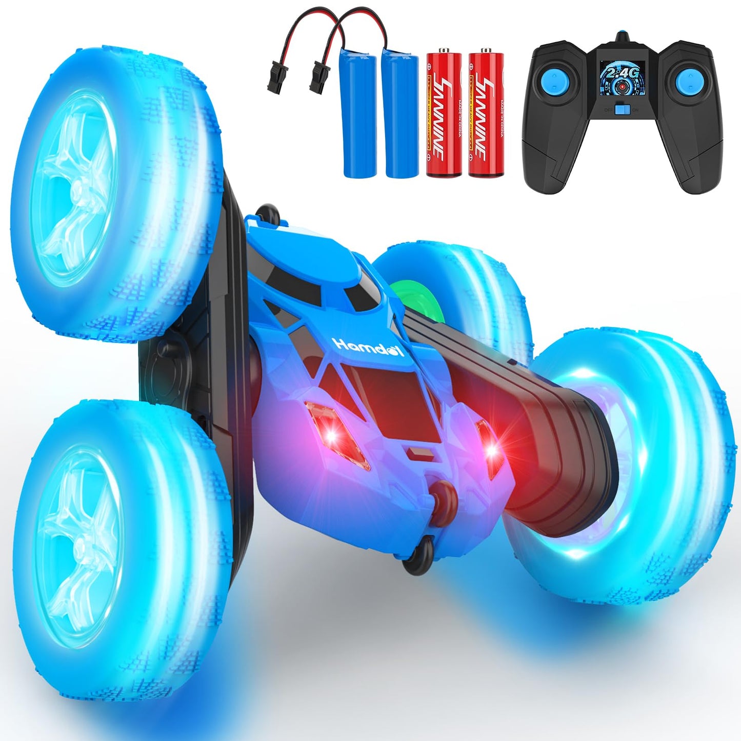 Remote Control Car for Boys 6-12 Year Old Double Sided 360Rotating 4WD Rechargeable RC Cars Race Stunt Toy Car for Kids Birthday