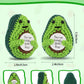 Jelutar Mini Funny Positive Potato, 3 Inch Knitted Doll With Positive Card For Cheer Up Gifts And Party Decorations, Cute Positive Potato Crochet Doll For Birthday Gifts (Positive Avocado)