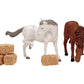 Lemax Village Collection, Feed For The Horses Set Of 6 (2 Horses, 4 Bales) #12511