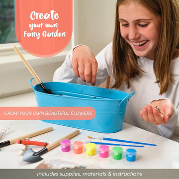 Bryte Light Up Unicorn Terrarium Kit For Kids - Grow Plant, Castle, Paint Set, Crystal Rock, Fairy Garden Lights, Arts & Crafts,