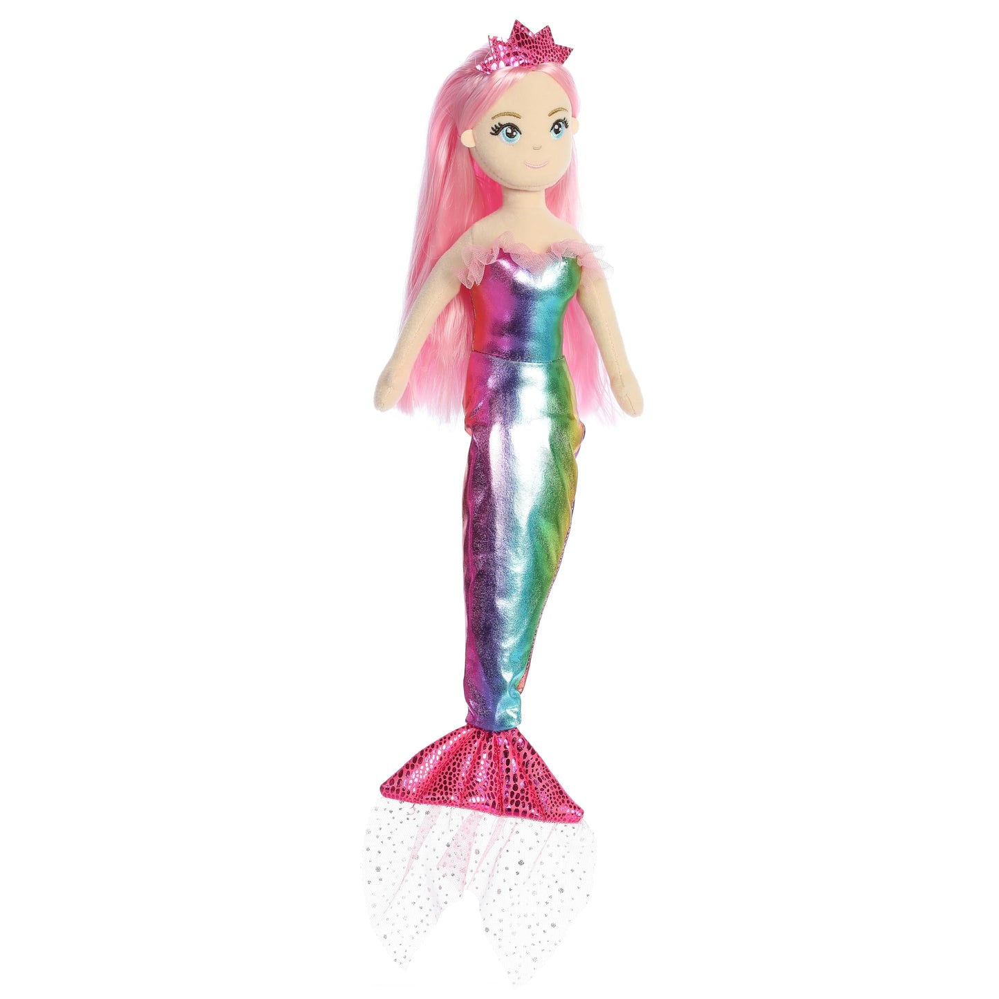 Aurora® Enchanting Sea Sparkles™ Nanda Stuffed Doll - Imaginative Play - Magical Companions - Pink 18 Inches