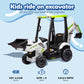 12V Jcb Ride On Excavator, Construction Electric Vehicle For Kids 3-8 With Tractor, Bulldozer, Digging Arm, Remote Control, Adju