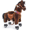 PonyCycle Ride-On Toy Horse for Toddlers, Plush, 30" Height, Size 3 (Age 3-5), Chocolate Brown