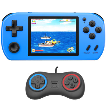 Great Boy Handheld Games For Kids Aldults With 270 Classic Retro Video Game 3.0'' Color Screen Tv Output Rechargeable Arcade Gaming Player,Support 2 Players Gamepad Birthday Xmas Gift(Blue)