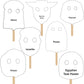 The Dreidel Company Passover Character Masks, Laminated Pesach Stick Puppets For Seder