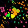 Silipull Black Glow Light Playing Cards Neon Fluorescent Glow Deck For Black Light Games Glow In The Dark Playing Cards For Casi