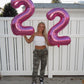 Pink Number 2 Balloon 40 Inch, 2 Balloon Number, 2Nd Birthday Decorations For Baby Girls Boys Toddlers