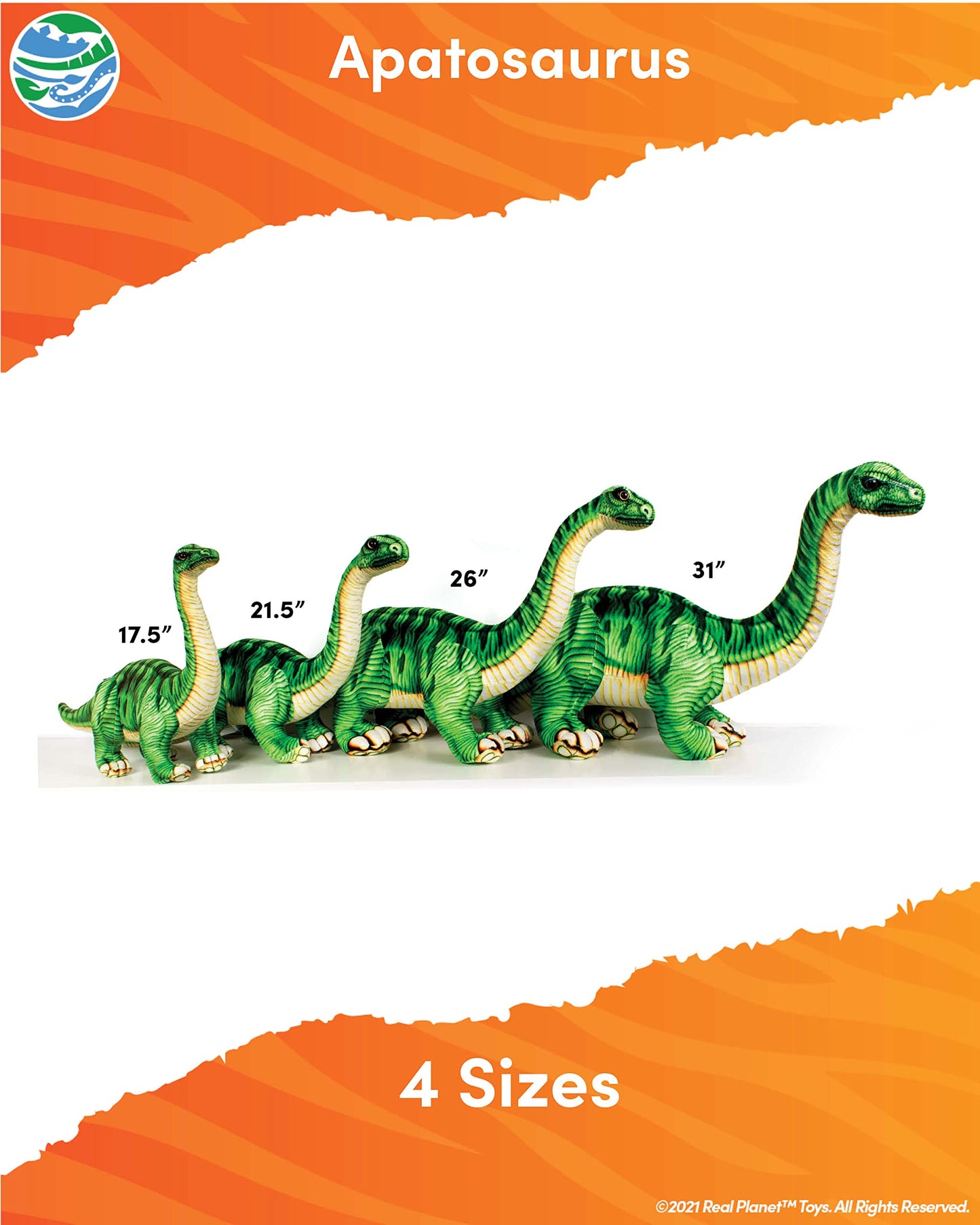 Real Planet 21.5'' Dinosaur Plush Toy - Dinosaur Stuffed Animals, Dino Plushie, Stuffed Dinosaur Plush, Little Boy Dinosaur Toys