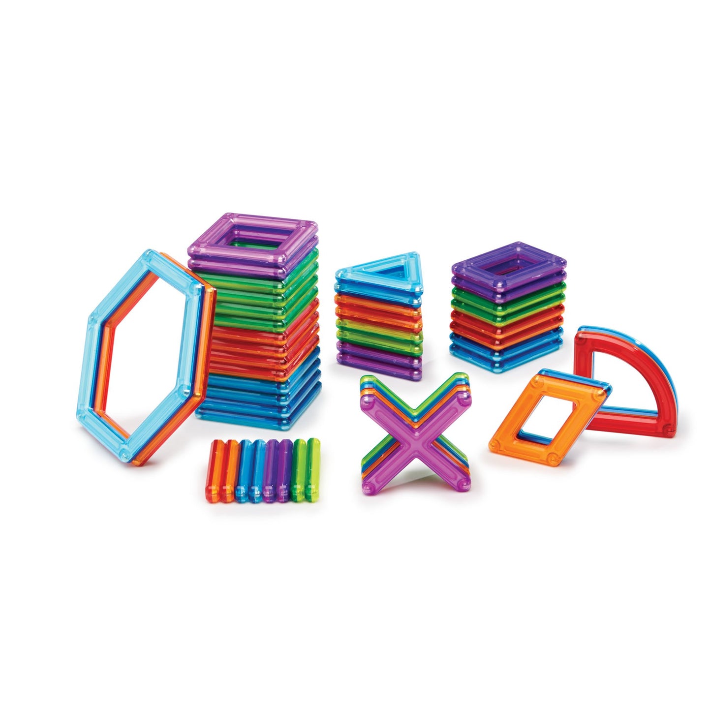Guidecraft Powerclix Frames Magnetic Building Toys Set - 48 Piece, Stem Skills Development Toy