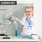 Liitrsh 18 Set Lab Coats for Kids White Scientists Costume with ID Card for Children Doctor Role Play Career Day Christmas (Medi