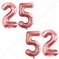Goer Number 25 Balloons For 25Th Birthday Party Decorations,42 Inch Jumbo Foil Helium 52 Balloons For 52Nd Birthday Party Decoration (Rose Gold)