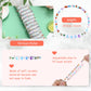 Otuuz 48 Pcs Valentine's Day Kids Friendship Bracelet Set Adjustable Beads Bracelets Cute Friendship Princess Pretend Play Brace