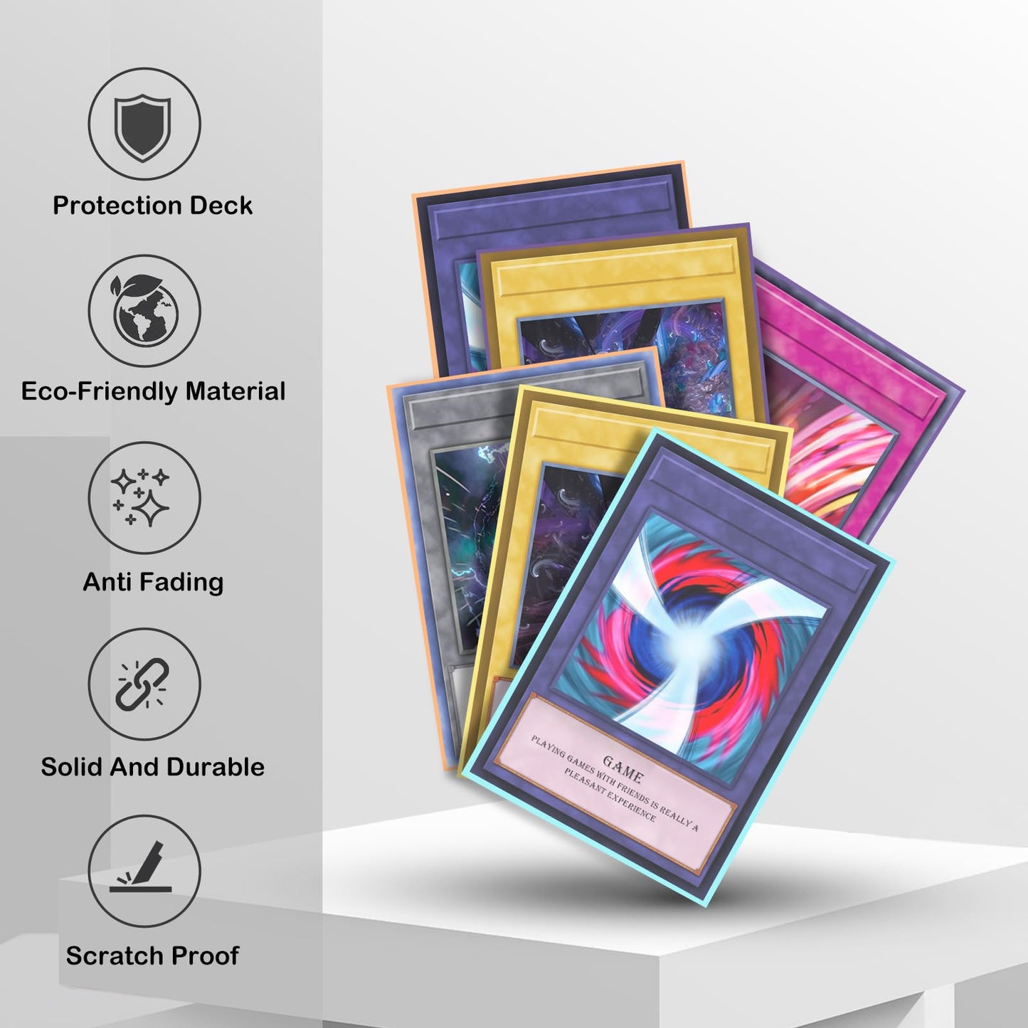 Japanese Small Card Sleeves 500 Counts, Foteemo Yu-Gi-Oh Card Sleeve Yugioh Soft Card Sleeves Protect Your Japanese Sized Tradin