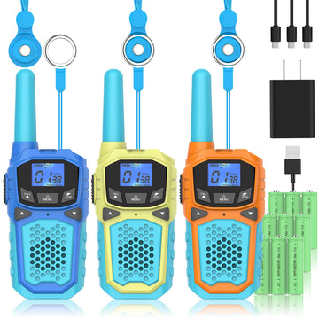 3 Walkie-Talkies For Kid, Outdoor Toys For Boys And Girls, Rechargeable Long Distance Walkie-Talkies, Suitable For Camping Hikin