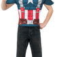 Captain America: The Winter Soldier  Captain America Muscle-Chest Retro Style Costume Top and Mask  Child Standard