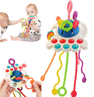 Neslgenc Baby Toys 6 To 12 Months,Montessori Toys For 1 Year Old Boy Girl Baby Sensory Toys For Babies 12-18 Months Pull String
