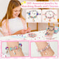 110 Charm Bracelet Making Kit, Jewelry Making Kit for Girls DIY Bead Necklace Kit with Initial Bracelet Box Unicorns Crafts Arts
